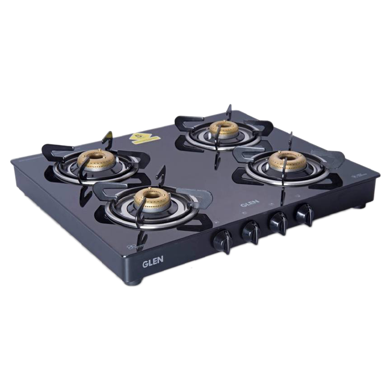 Buy Glen Gt Fb Bl Toughened Glass Top Burner Manual Gas Stove